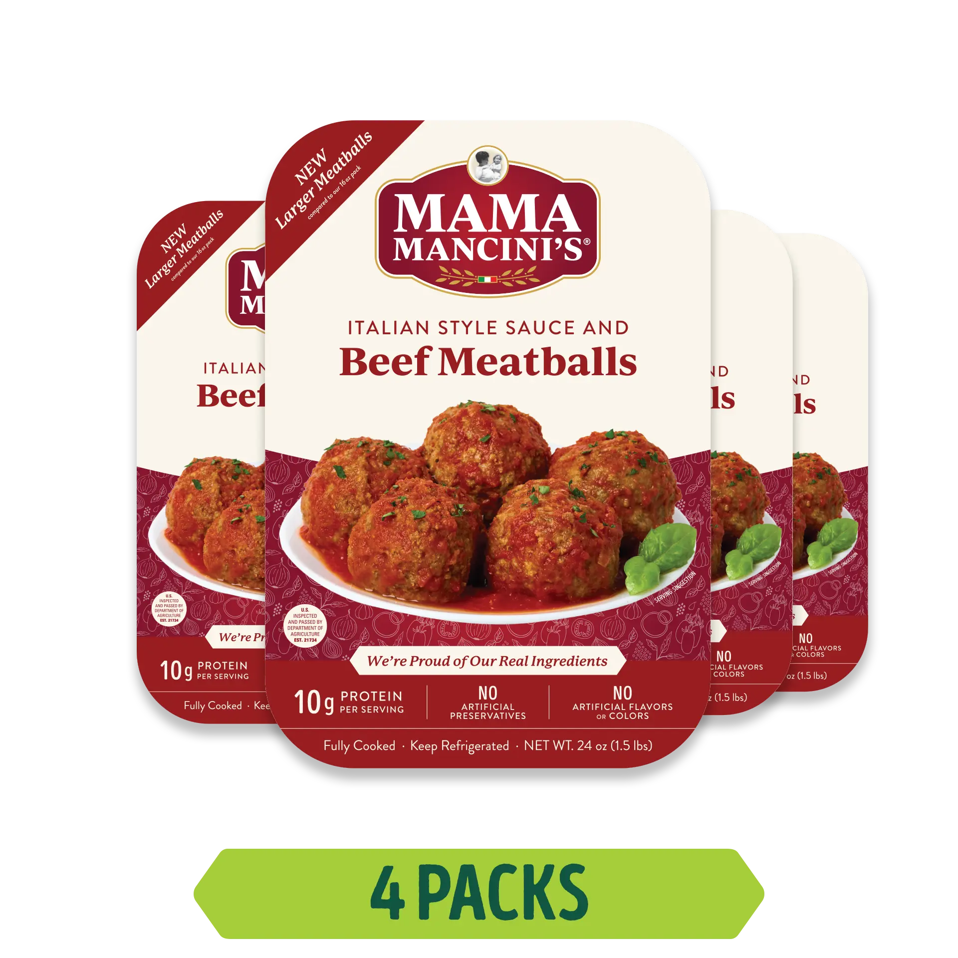 Beef Meatballs in Italian Style Sauce (24oz)