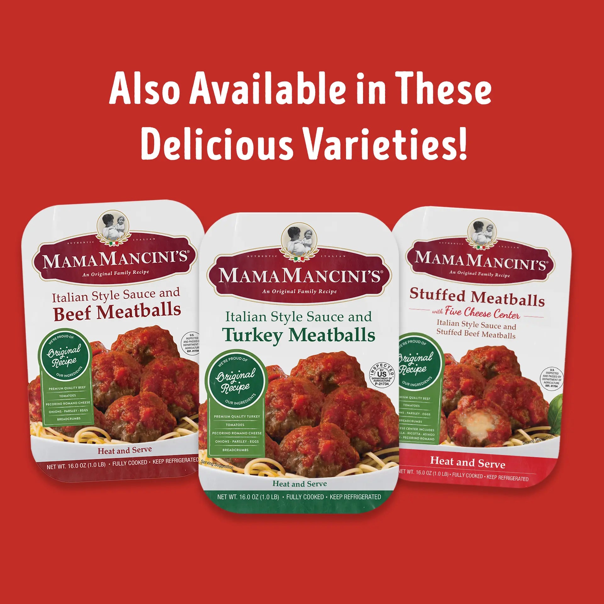 Jumbo Beef Meatballs in Italian Style Sauce (3 x 3lb Family Meals)