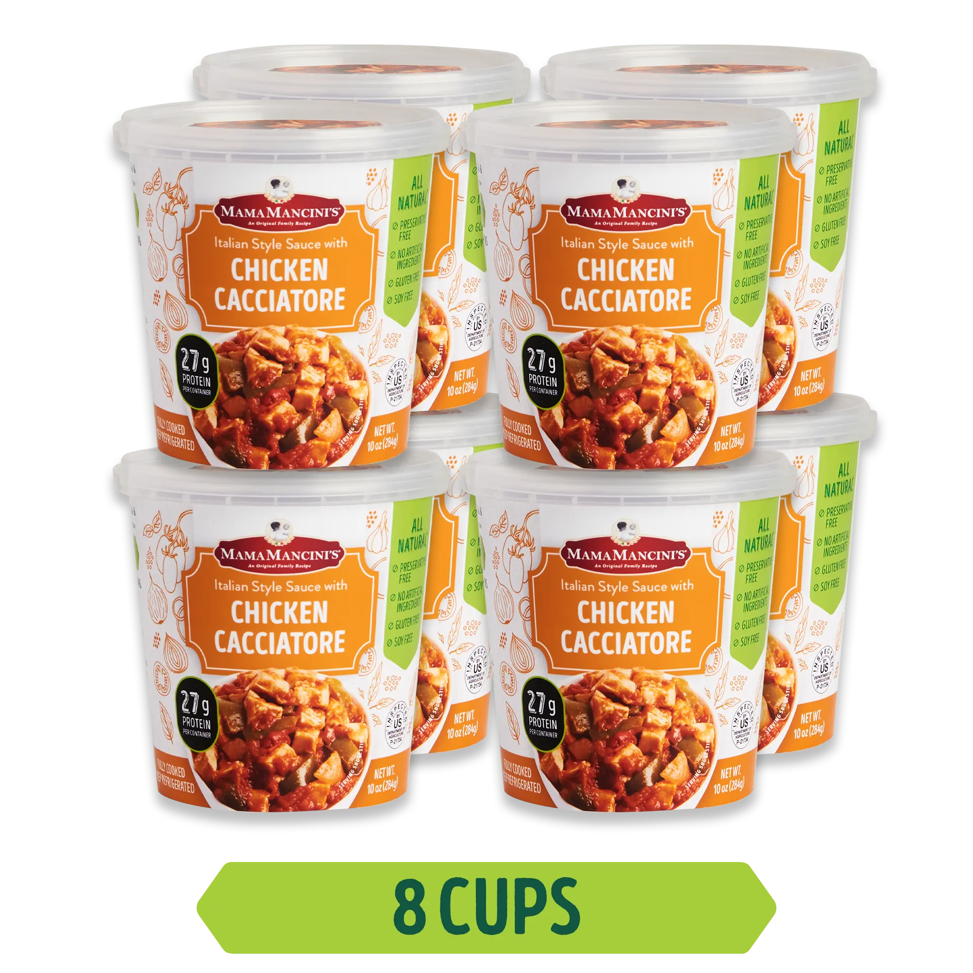 Chicken Cacciatore in Italian Style Sauce 10oz Cup (8 Pack)