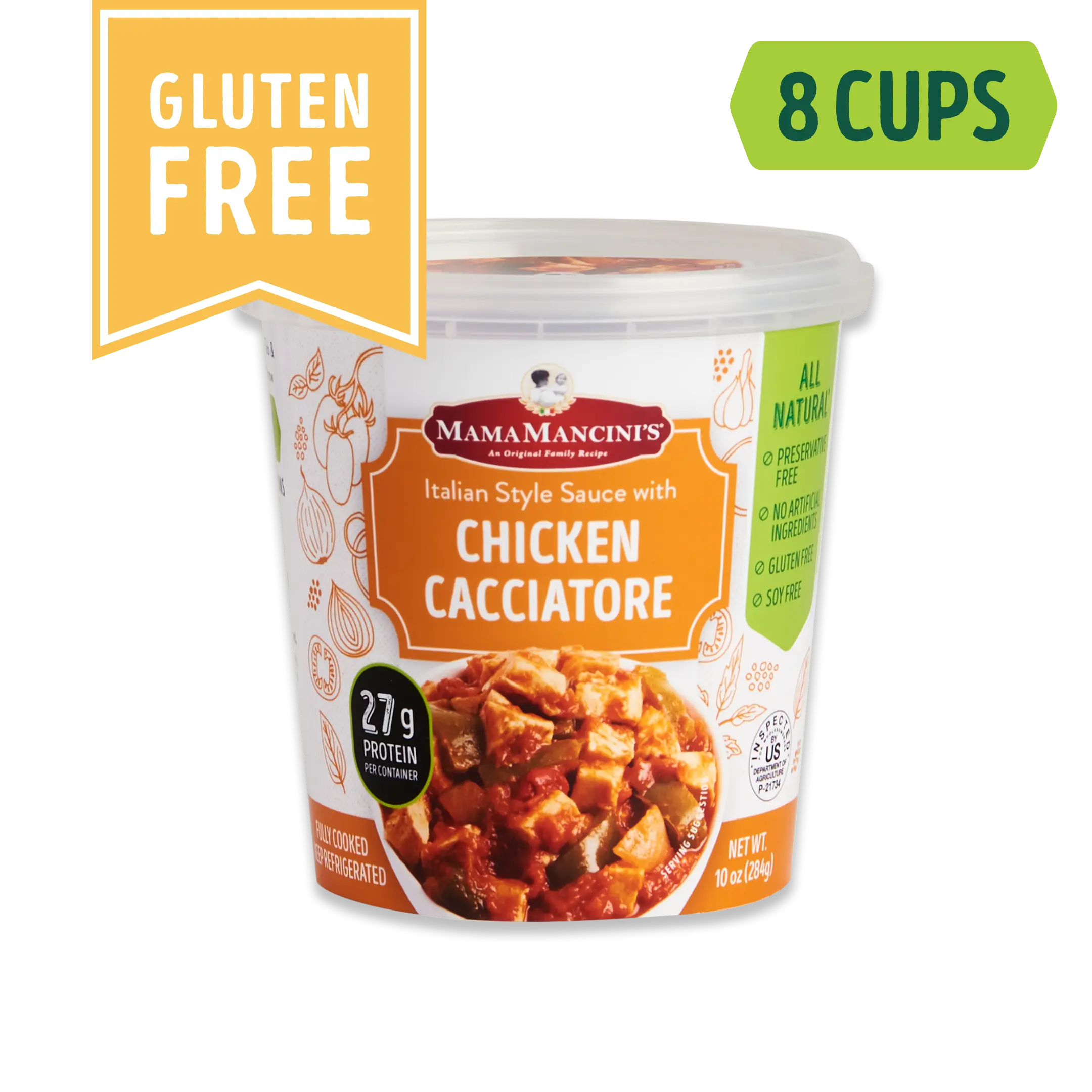 Chicken Cacciatore in Italian Style Sauce 10oz Cup (8 Pack)
