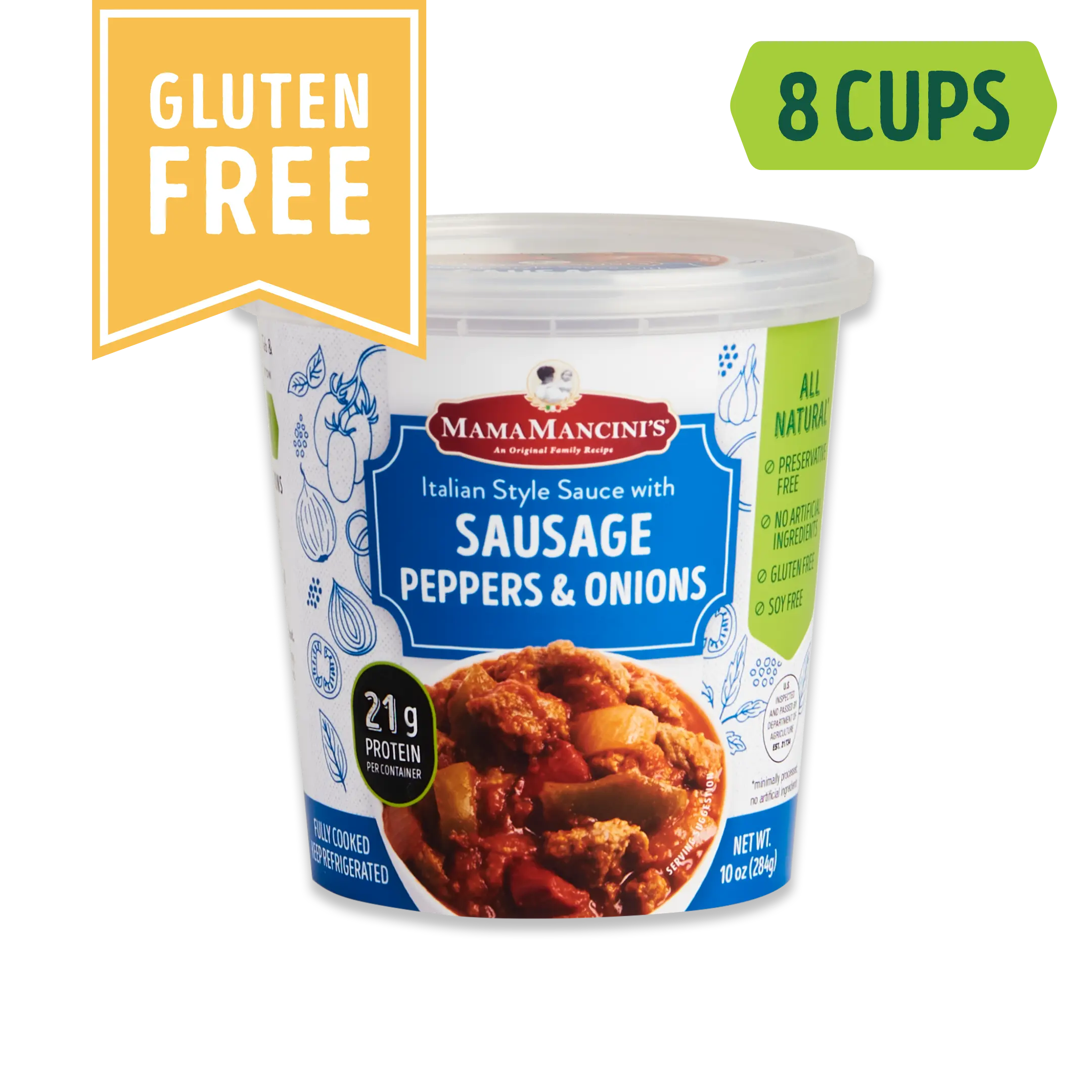 Sausage, Peppers & Onions in Italian Style Sauce 10oz Cup (8 Pack)