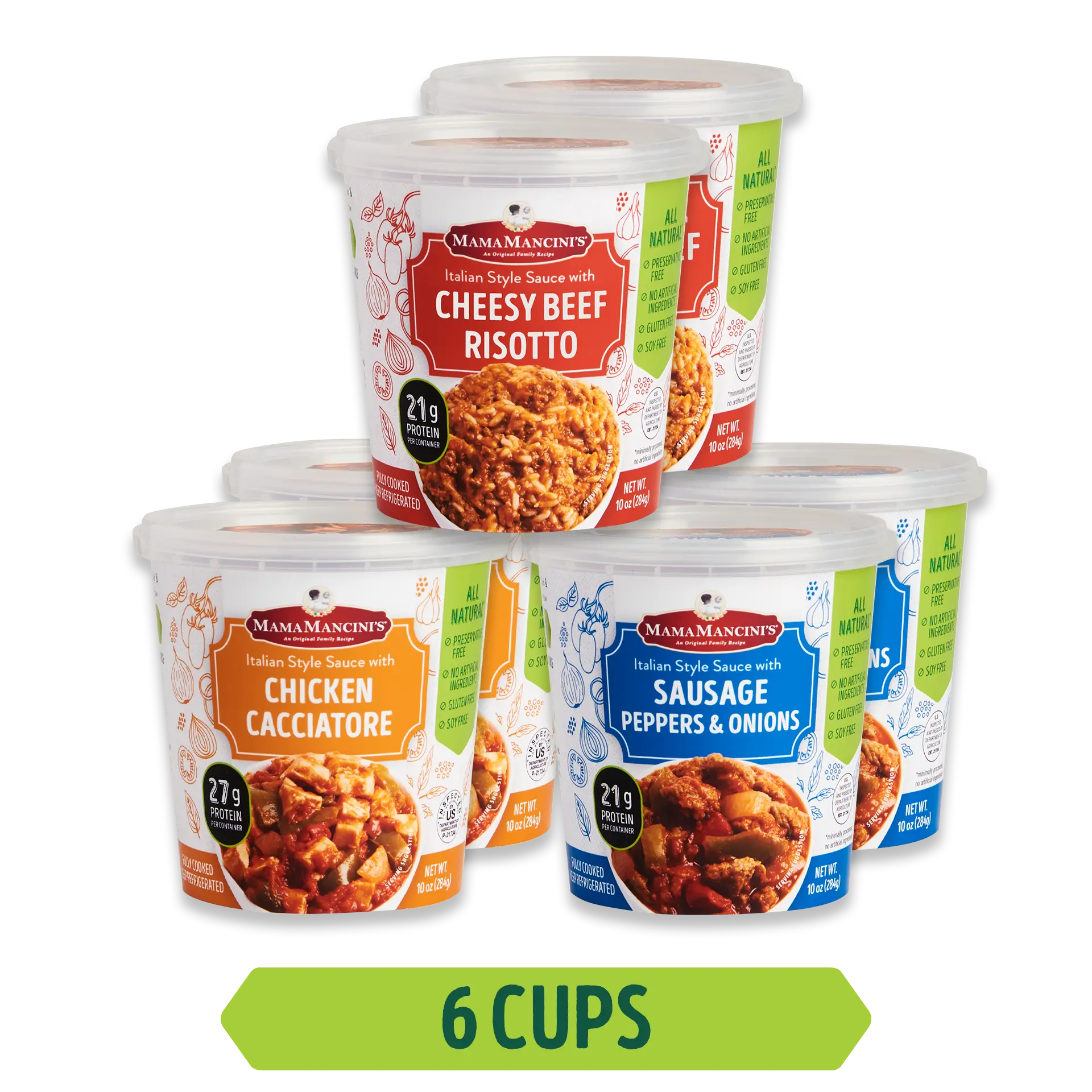 Gluten Free Variety Pack Meals to Go (6 Cups)