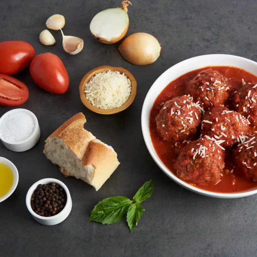 Five-Cheese Stuffed Beef Meatballs in Italian Style Sauce