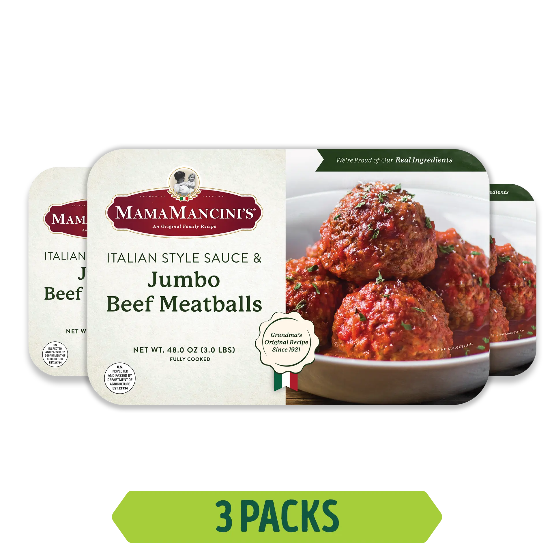 Jumbo Beef Meatballs in Italian Style Sauce