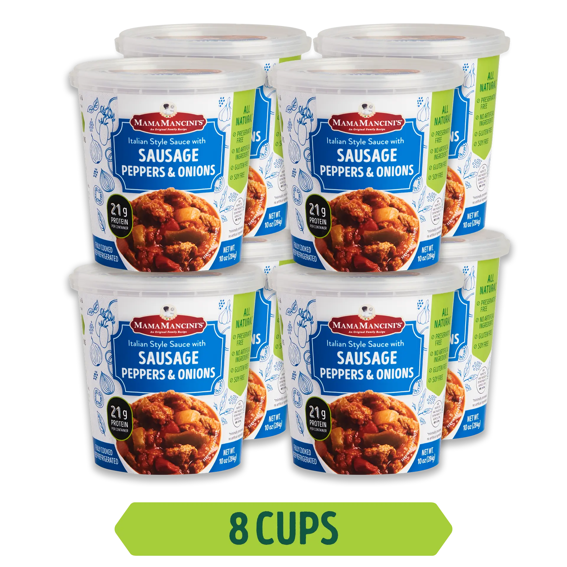 Sausage, Peppers & Onions in Italian Style Sauce 10oz Cup (8 Pack)