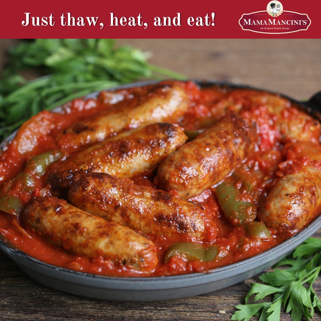 Sausage, Peppers & Onions in Italian Style Sauce (3 x 3 lb Family Meals)